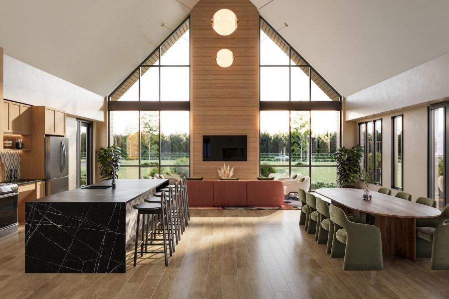 Clubhouse with Abundant Natural Lighting at The Dorian in Lake Elmo MN